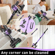 Cordless Vacuum Cleaner, 10 in 1 Stick Vacuum with Powerful Suction, Hose, Green LED Light, Anti-Tangle V1313-AU-A27V-1