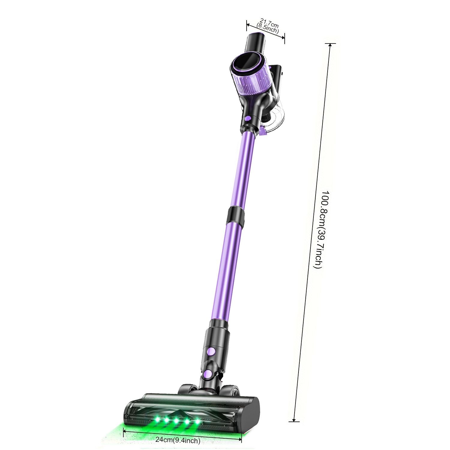 Cordless Vacuum Cleaner, 10 in 1 Stick Vacuum with Powerful Suction, Hose, Green LED Light, Anti-Tangle V1313-AU-A27V-1