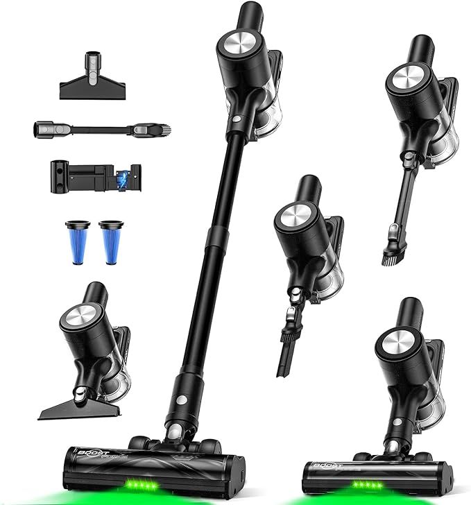 Cordless Vacuum Cleaner, 55Kpa/55Mins Vacuum Cleaners for Home. Self-Standing Stick Vacuum with Rechargeable V1313-AU-H28B