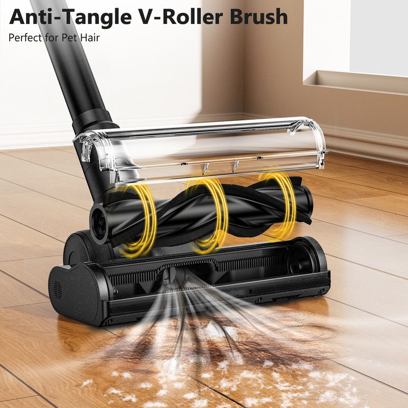 Cordless Vacuum Cleaner, 55Kpa/55Mins Vacuum Cleaners for Home. Self-Standing Stick Vacuum with Rechargeable V1313-AU-H28B