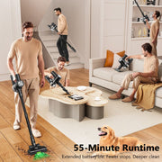 Cordless Vacuum Cleaner, 55Kpa/55Mins Vacuum Cleaners for Home. Self-Standing Stick Vacuum with Rechargeable V1313-AU-H28B