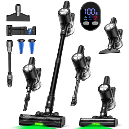 Cordless Vacuum Cleaner, 55Kpa/55Mins Vacuum Cleaners for Home. Self-Standing Stick Vacuum with Rechargeable V1313-AU-H28B-1