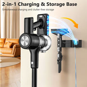 Cordless Vacuum Cleaner, 55Kpa/55Mins Vacuum Cleaners for Home. Self-Standing Stick Vacuum with Rechargeable V1313-AU-H28B-1