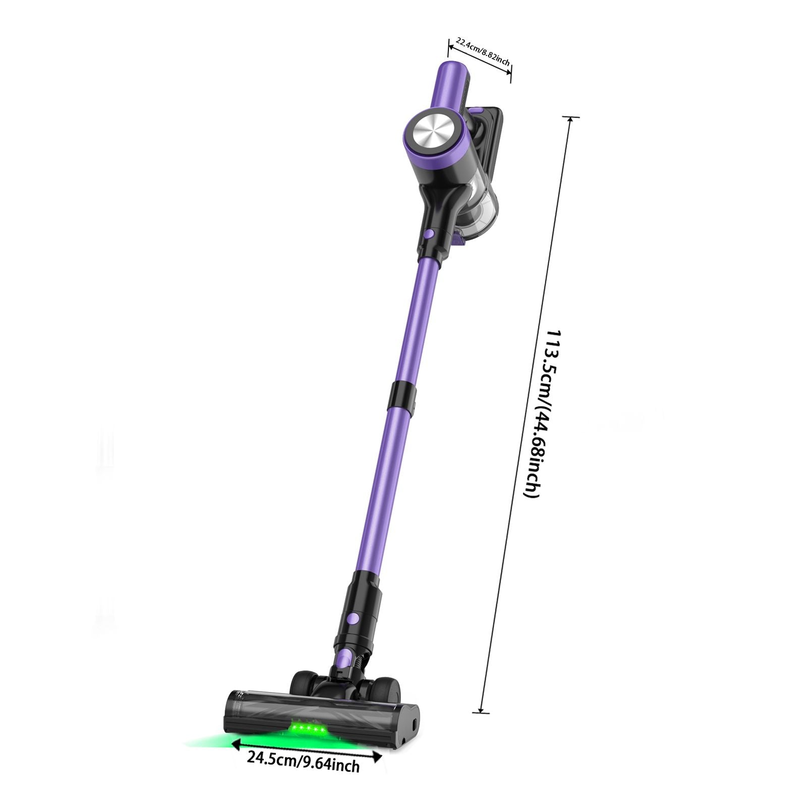Cordless Vacuum Cleaner, 55Kpa/55mins Self-Standing Powerful Stick Lightweight Vacuum Cleaner for Home Pet V1313-AU-H28V-1