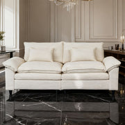 Minimalist-style two-seater sofa, unlocking cozy moments for two - White V1316-2182-BG-L2182-BG-R