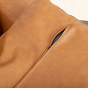 Modern Deep-Seated Sofa, Two-seater, Faux Leather, Brown - Brown PU leather V1316-8219-BROWN