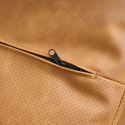 Modern Deep-Seated Sofa, Two-seater, Faux Leather, Brown - Brown PU leather V1316-8219-BROWN