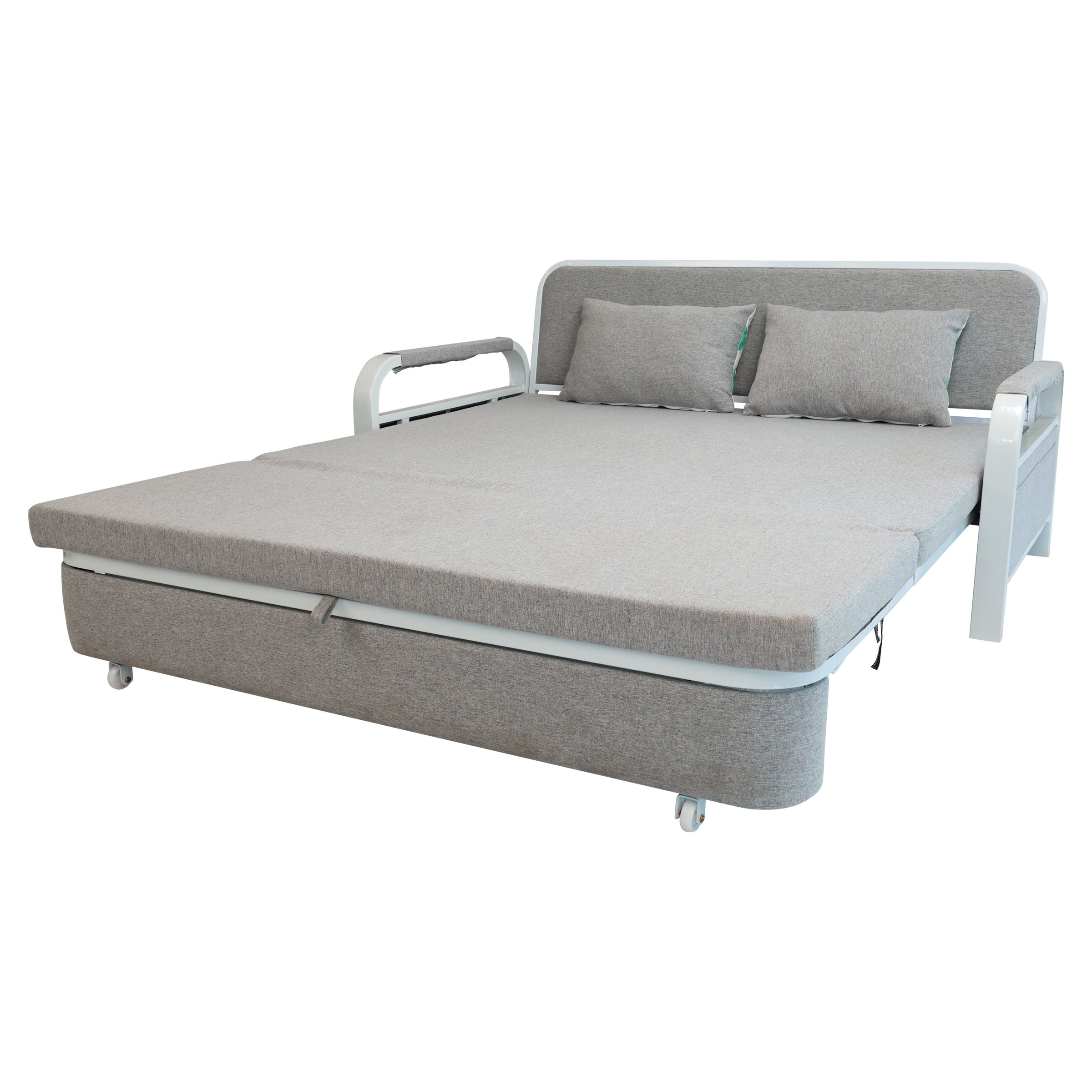 2 In 1 Sofa Bed Beneath Foldable Carbon Hidden Storage Sofa - 128cm