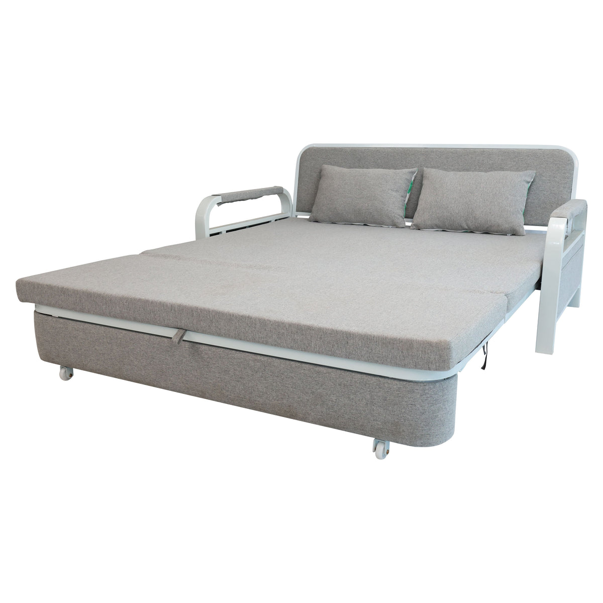 2 In 1 Sofa Bed Beneath Foldable Carbon Hidden Storage Sofa - 128cm