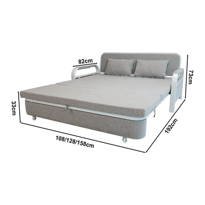 2 In 1 Sofa Bed Beneath Foldable Carbon Hidden Storage Sofa - 128cm V1316-LC-002