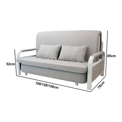 2 In 1 Sofa Bed Beneath Foldable Carbon Hidden Storage Sofa - 158cm V1316-LC-003
