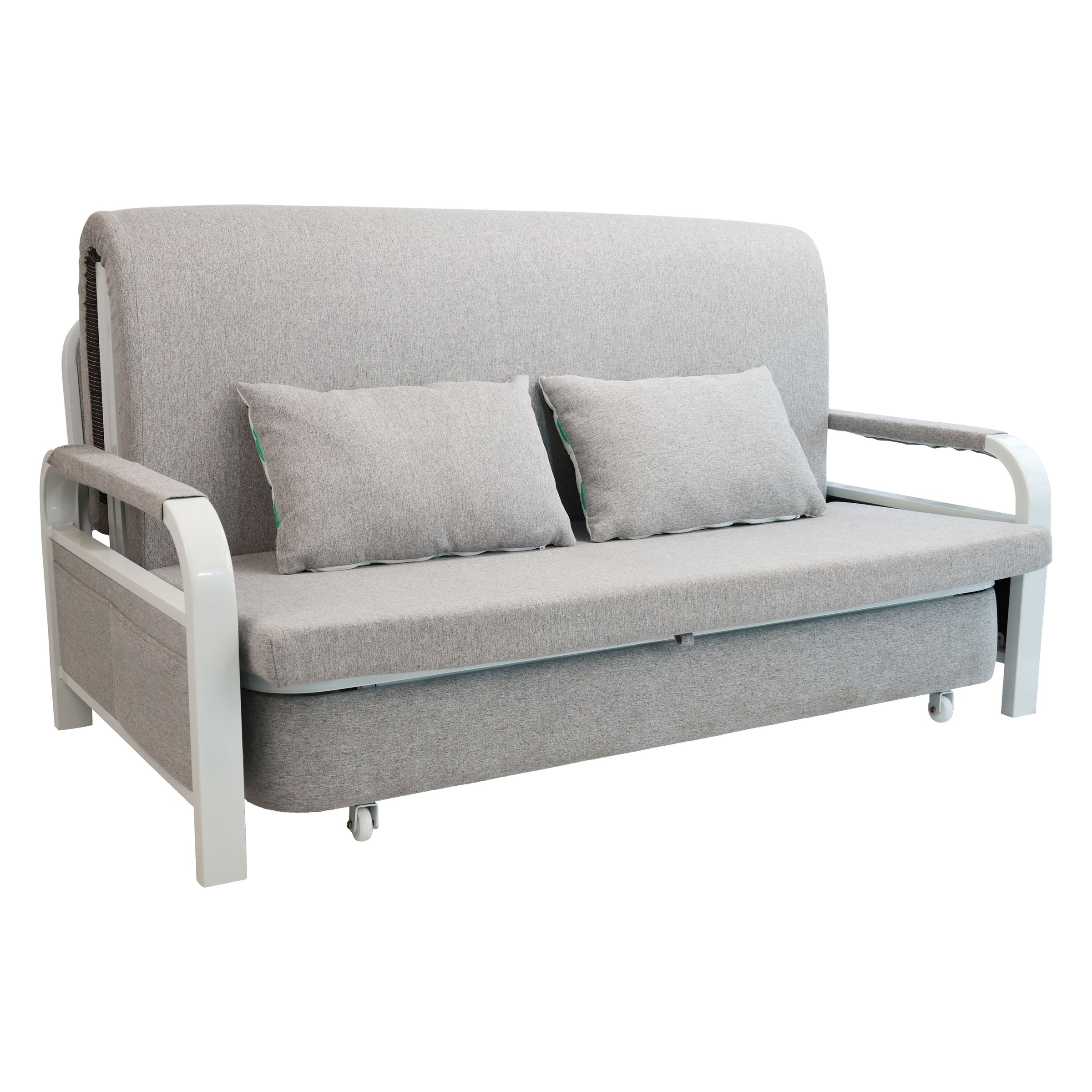 2 In 1 Sofa Bed Beneath Foldable Carbon Hidden Storage Sofa - 158cm