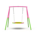 Flying Saucer Swing Set with Heavy Duty A-Frame Metal Swing Stand, Ful V1316-MSG-SW-9901P