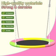 Flying Saucer Swing Set with Heavy Duty A-Frame Metal Swing Stand, Ful V1316-MSG-SW-9901P