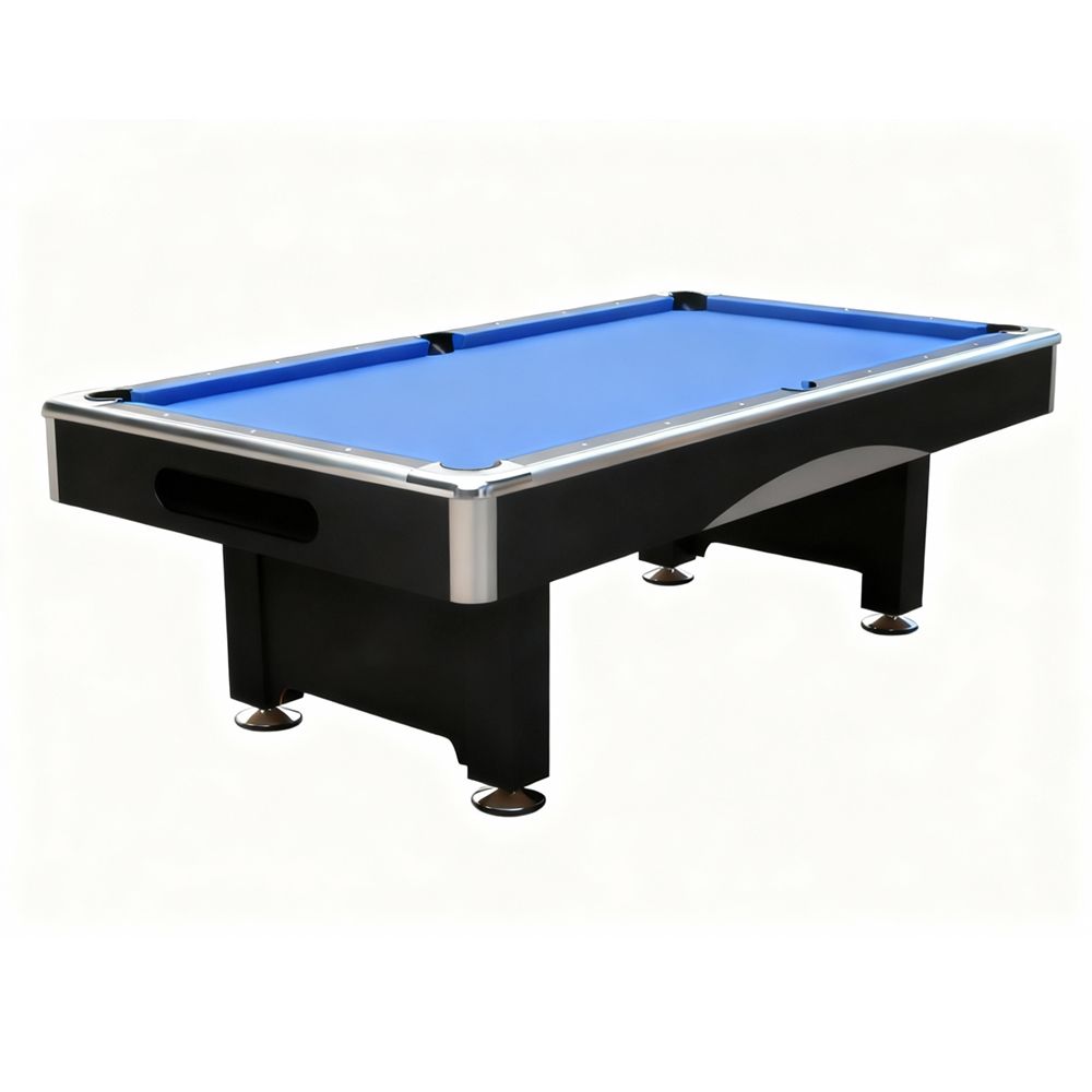 8Ft Billiard Table, Velvet Tablecloth with Accessories - Blue