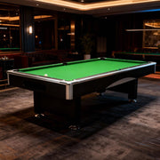 8Ft Billiard Table, Velvet Tablecloth with Accessories - Green