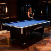 8Ft Billiard Table, Velvet Tablecloth with Accessories - Green
