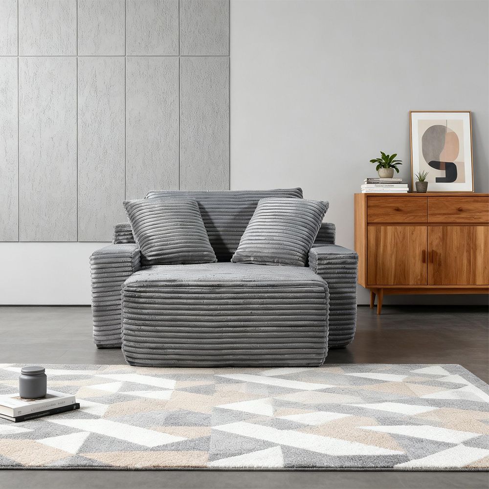 Modern Minimalist Modular Sofa - Dark grey V1316-SOFA-GREY-170-2