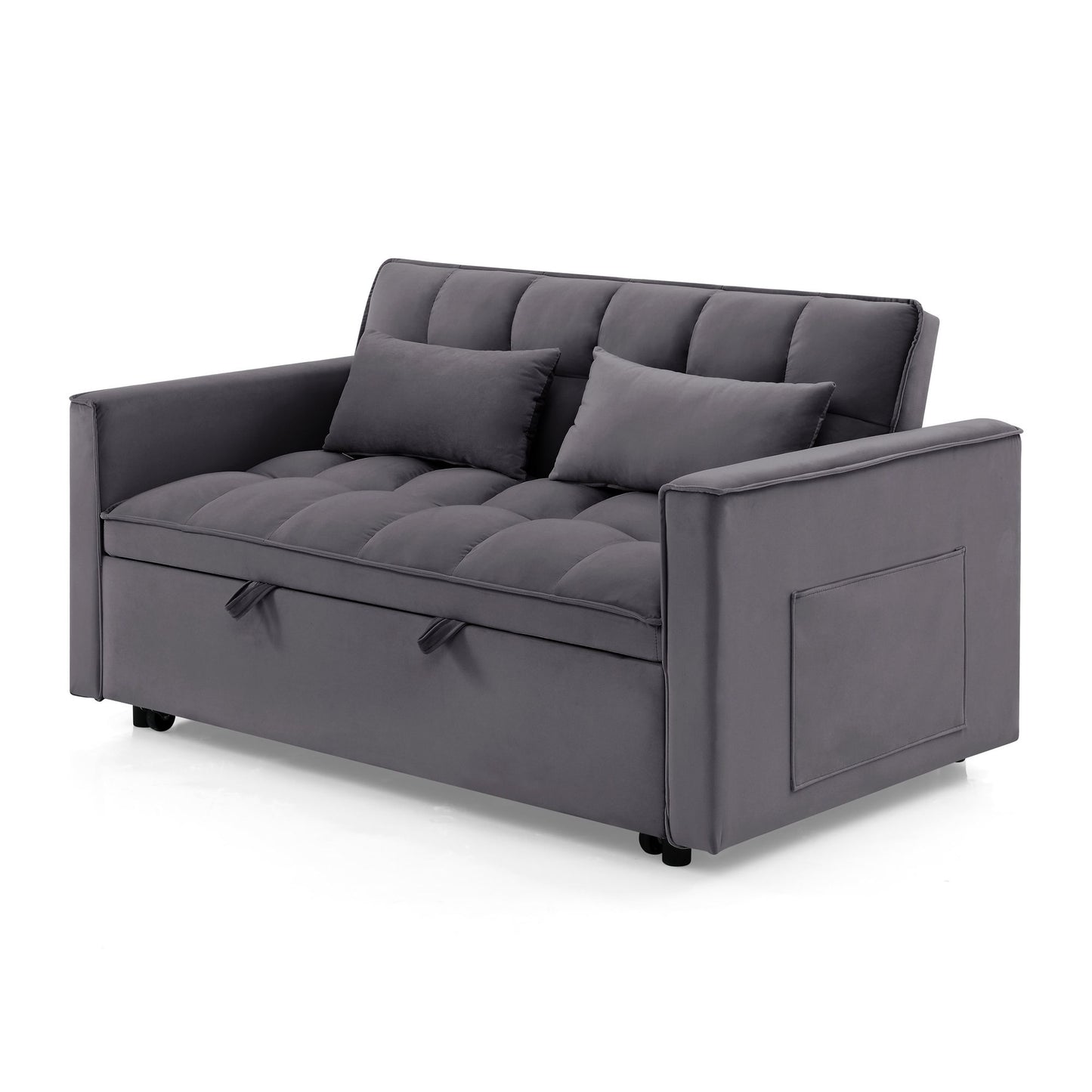 Fashionable Modern and Multi-functional Foldable Velvet Sofa Bed - Green V1316-W2353P252434