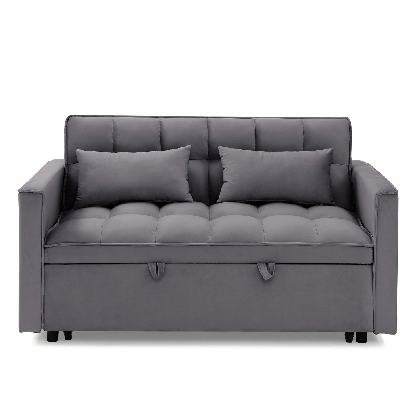 Fashionable Modern and Multi-functional Foldable Velvet Sofa Bed - Green V1316-W2353P252434