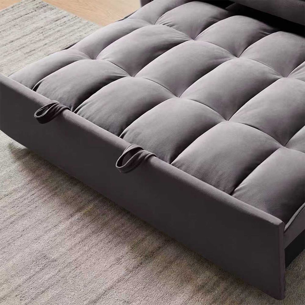 Fashionable Modern and Multi-functional Foldable Velvet Sofa Bed - Green V1316-W2353P252434