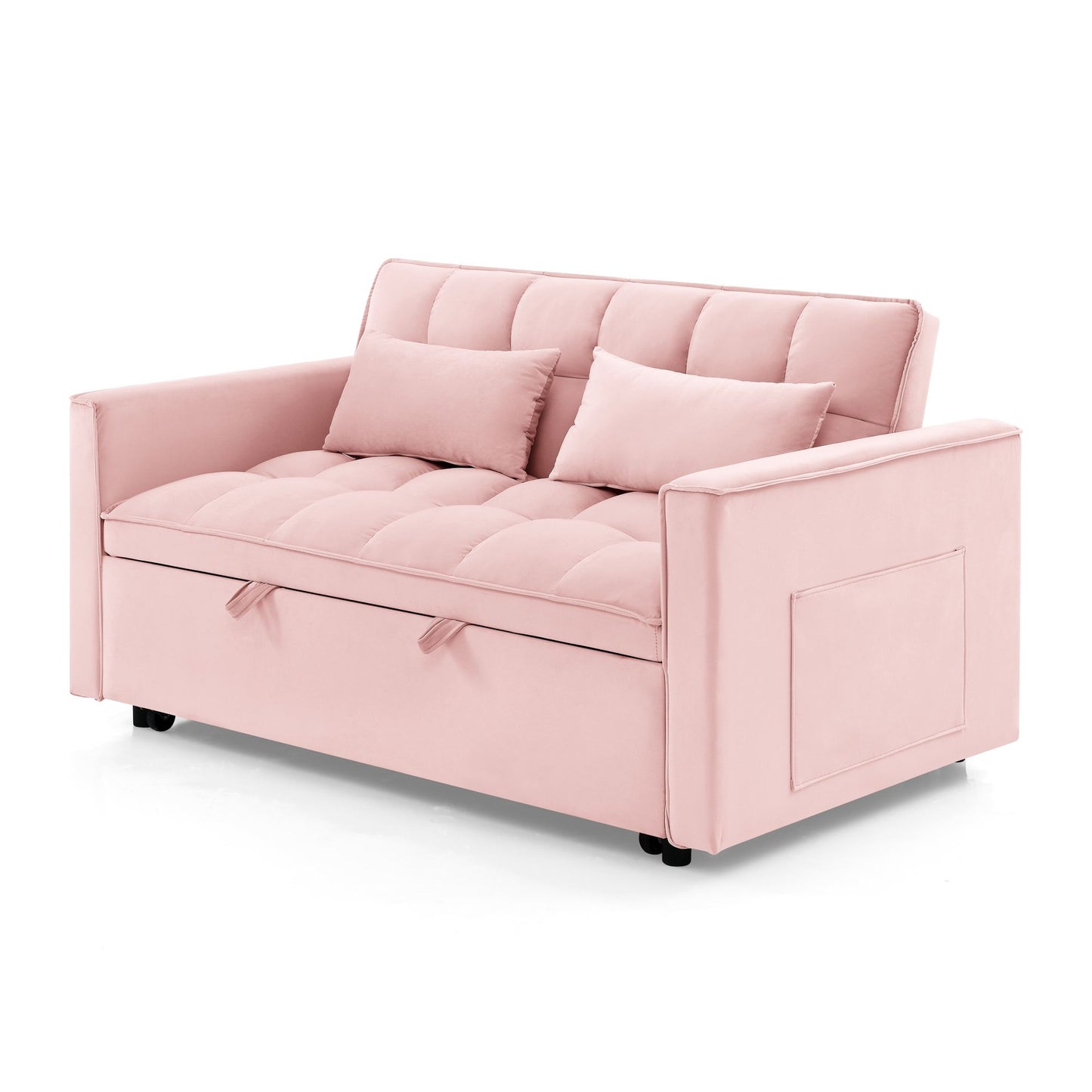 Fashionable Modern and Multi-functional Foldable Velvet Sofa Bed - Green V1316-W2353P252434