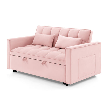 Fashionable Modern and Multi-functional Foldable Velvet Sofa Bed - Green V1316-W2353P252434