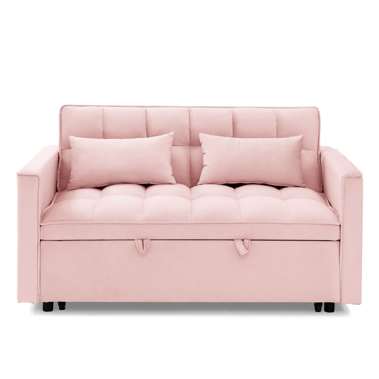 Fashionable Modern and Multi-functional Foldable Velvet Sofa Bed - Green V1316-W2353P252434