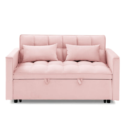 Fashionable Modern and Multi-functional Foldable Velvet Sofa Bed - Green V1316-W2353P252434