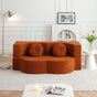 Convertible Folding Sofa Bed / Plush Corduroy Loveseat Couch - Grey V1316-W2353P379625