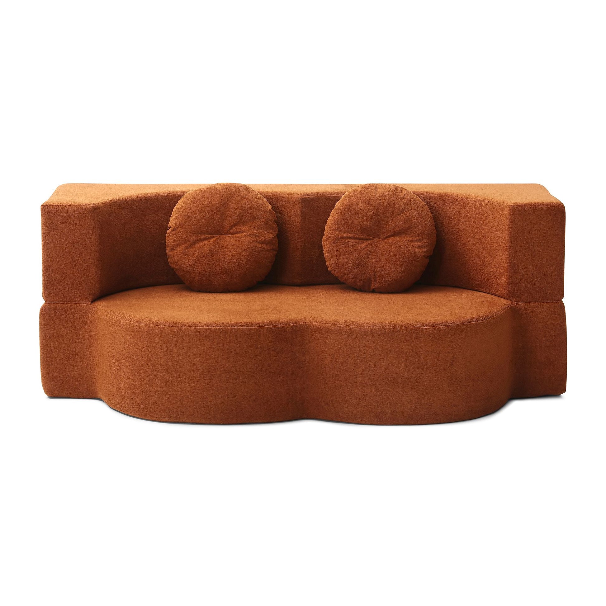 Convertible Folding Sofa Bed / Plush Corduroy Loveseat Couch - Grey V1316-W2353P379625