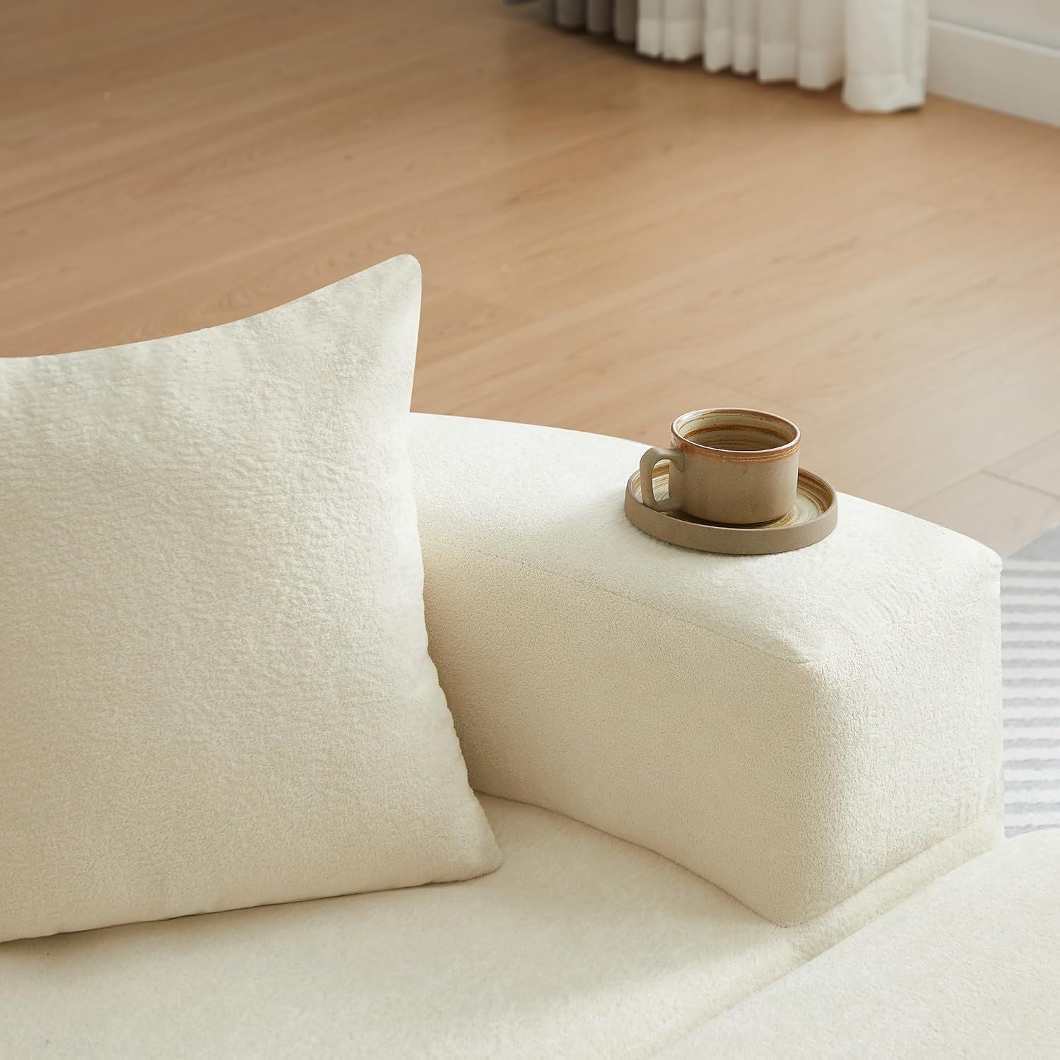 Multifunctional Round convertible Sofa Bed(Compressed Packaging) - Beige