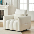 35 "Teddy fabric sofa, modern lounge chair, upholstered with a pillow - Black