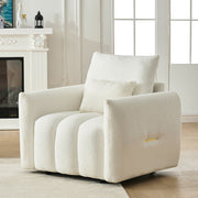 35 "Teddy fabric sofa, modern lounge chair, upholstered with a pillow - Black