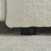 35 "Teddy fabric sofa, modern lounge chair, upholstered with a pillow - Black