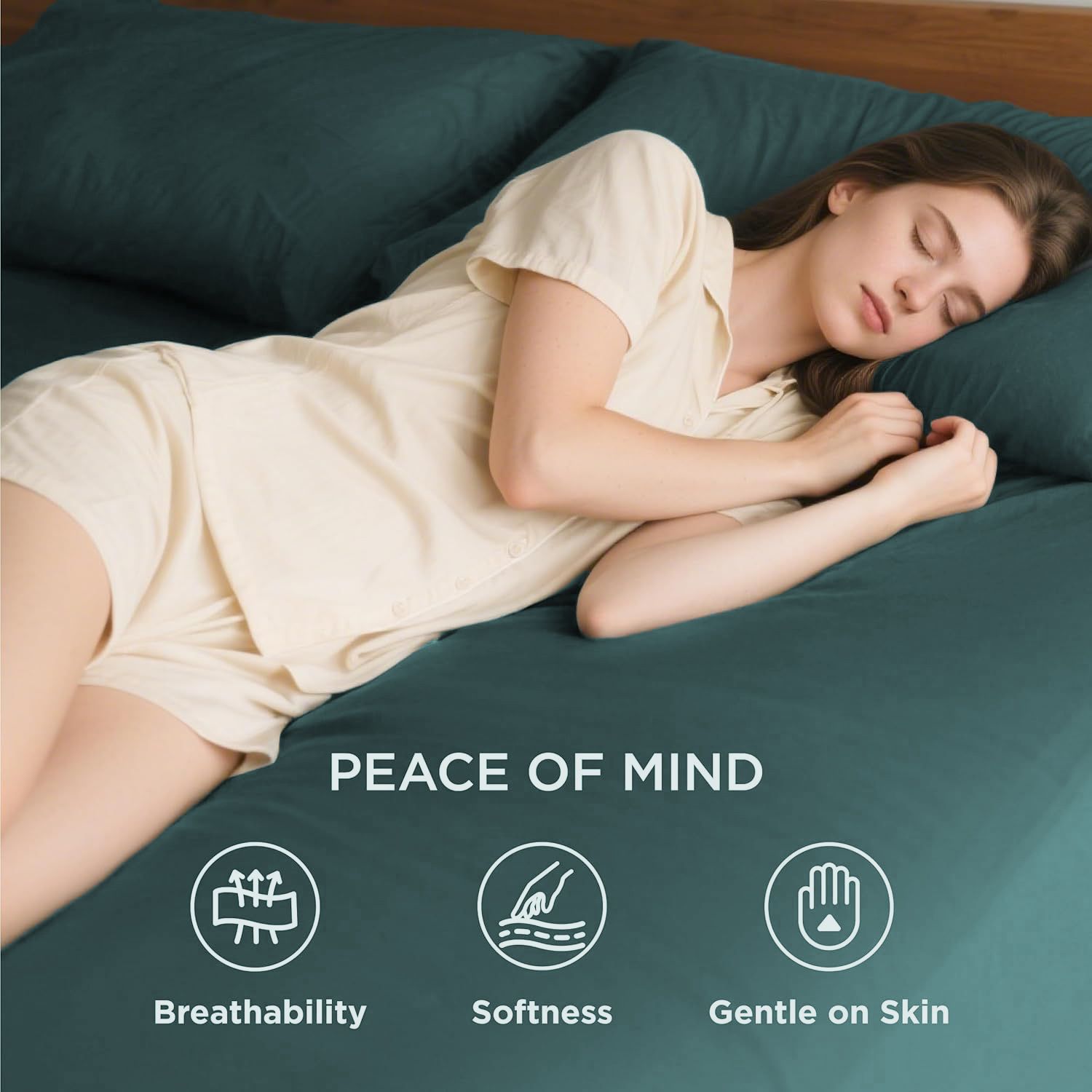 2000TC Hotel Quality Fitted Sheets - 2 Piece Fitted Sheets  -Breathable Bedding - Wrinkle, Fade, Stain Resistant- 16inch/40cm Deep Pocket Fitted Bed Sheets-Wrinkle and Fade Resistant,(Biscay blue,King Single)