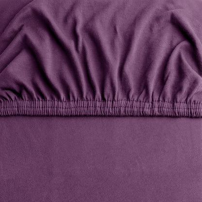 Hotel Quality Fitted sheets - 2 Piece Fitted sheets  -Breathable Bedding - Wrinkle, Fade, Stain Resistant- 26inch/40cm Deep Pocket Fitted Bed Sheet-Wrinkle and Fade Resistant,(Purple,Double)