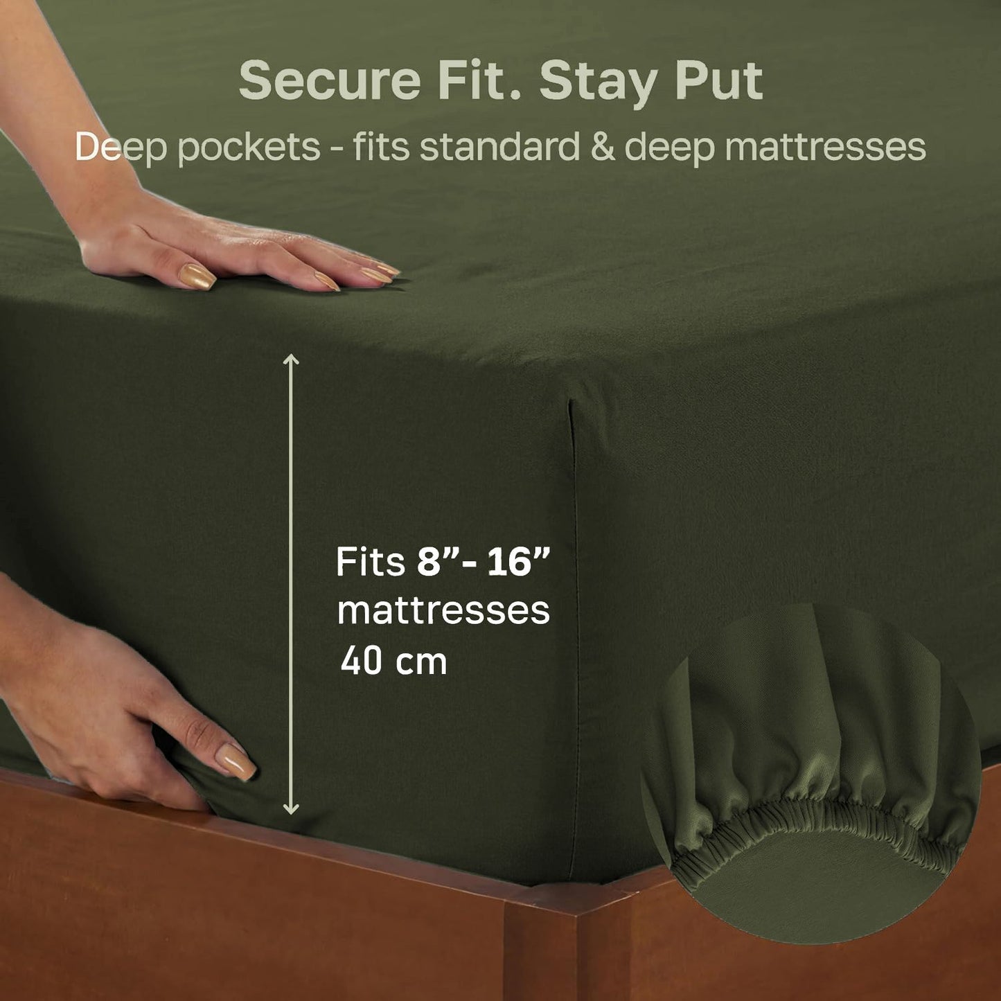 Hotel Quality Fitted sheets - 2 Piece Fitted sheets -Breathable Bedding - Wrinkle, Fade, Stain Resistant- V1317-2-QS9-AUK-CL-JL