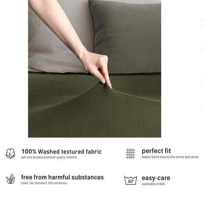 Hotel Quality Fitted sheets - 2 Piece Fitted sheets -Breathable Bedding - Wrinkle, Fade, Stain Resistant- V1317-2-QS9-AUK-CL-JL