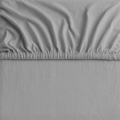 Hotel Quality Fitted sheets - 2 Piece Fitted sheets  -Breathable Bedding - Wrinkle, Fade, Stain Resistant- 26inch/40cm Deep Pocket Fitted Bed Sheet-Wrinkle and Fade Resistant,(Grey,King Single)