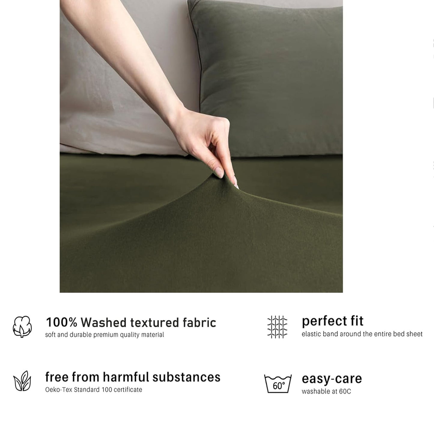 Hotel Quality Fitted sheets - 2 Piece Fitted sheets -Breathable Bedding - Wrinkle, Fade, Stain Resistant- V1317-2-QS9-AUKS-CL-JL