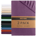 Hotel Quality Fitted sheets - 2 Piece Fitted sheets -Breathable Bedding - Wrinkle, Fade, Stain Resistant- V1317-2-QS9-AUKS-CL-ZI