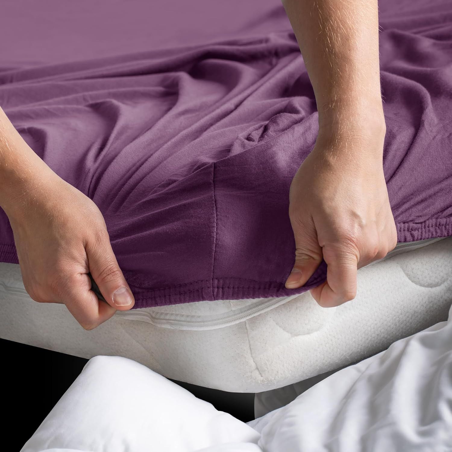 Hotel Quality Fitted sheets - 2 Piece Fitted sheets -Breathable Bedding - Wrinkle, Fade, Stain Resistant- V1317-2-QS9-AUKS-CL-ZI