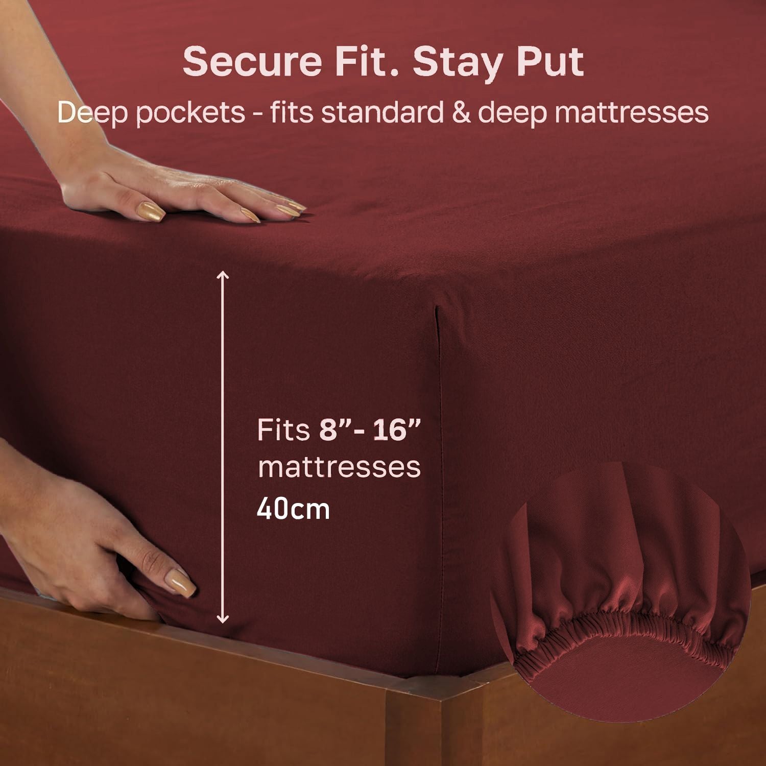 Hotel Quality Fitted sheets - 2 Piece Fitted sheets -Breathable Bedding - Wrinkle, Fade, Stain Resistant- V1317-2-QS9-AUQ-CL-DH