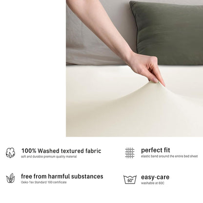 Hotel Quality Fitted sheets - 2 Piece Fitted sheets -Breathable Bedding - Wrinkle, Fade, Stain Resistant- V1317-2-QS9-AUQ-CL-NYB