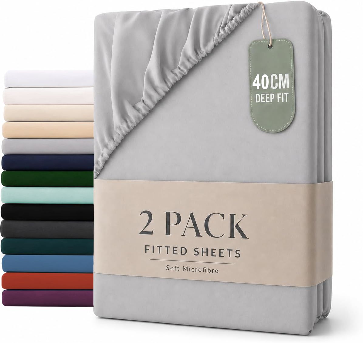 Hotel Quality Fitted sheets - 2 Piece Fitted sheets -Breathable Bedding - Wrinkle, Fade, Stain Resistant- V1317-2-QS9-AUQ-CL-YH