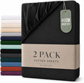 Hotel Quality Fitted sheets - 2 Piece Fitted sheets -Breathable Bedding - Wrinkle, Fade, Stain Resistant- V1317-2-QS9-AUS-CL-HEI