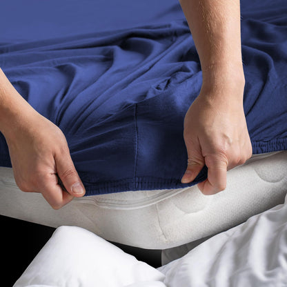 Hotel Quality Fitted sheets - 2 Piece Fitted sheets -Breathable Bedding - Wrinkle, Fade, Stain Resistant- V1317-2-QS9-AUSK-CL-HJL
