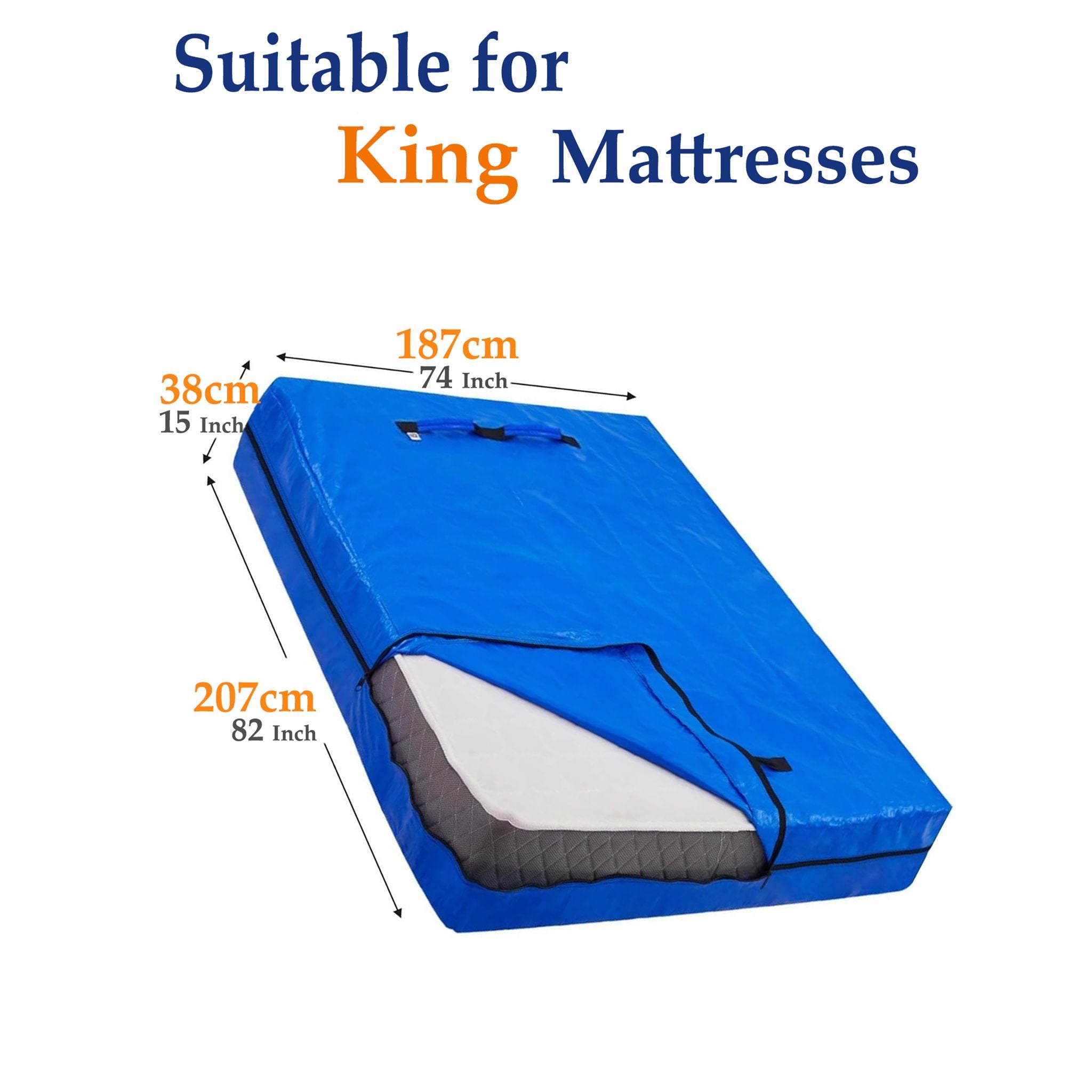 Mattress Bag Mattresses Protector Plastic Moving Storage Dust Cover Carry Bed Waterproof Zipper Packing V1317-BHD-AUK