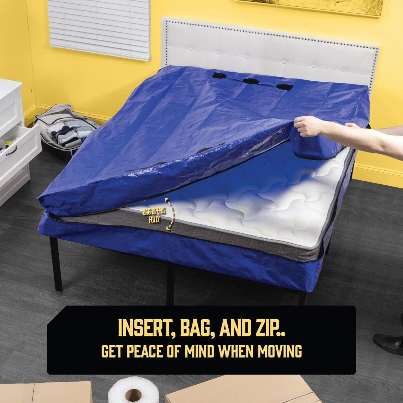 Mattress Bag Mattresses Protector Plastic Moving Storage Dust Cover Carry Bed Waterproof Zipper Packing V1317-BHD-AUQ